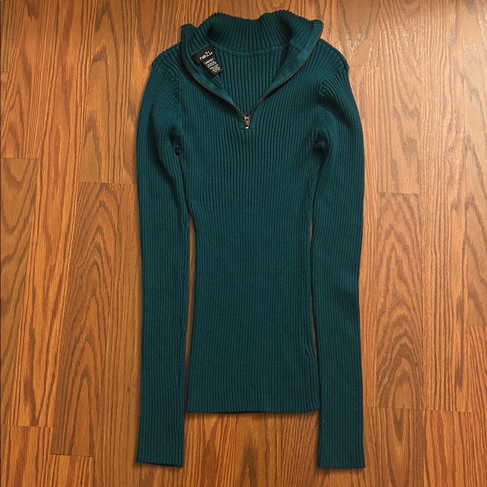 Rue21 Teal Ribbed Top